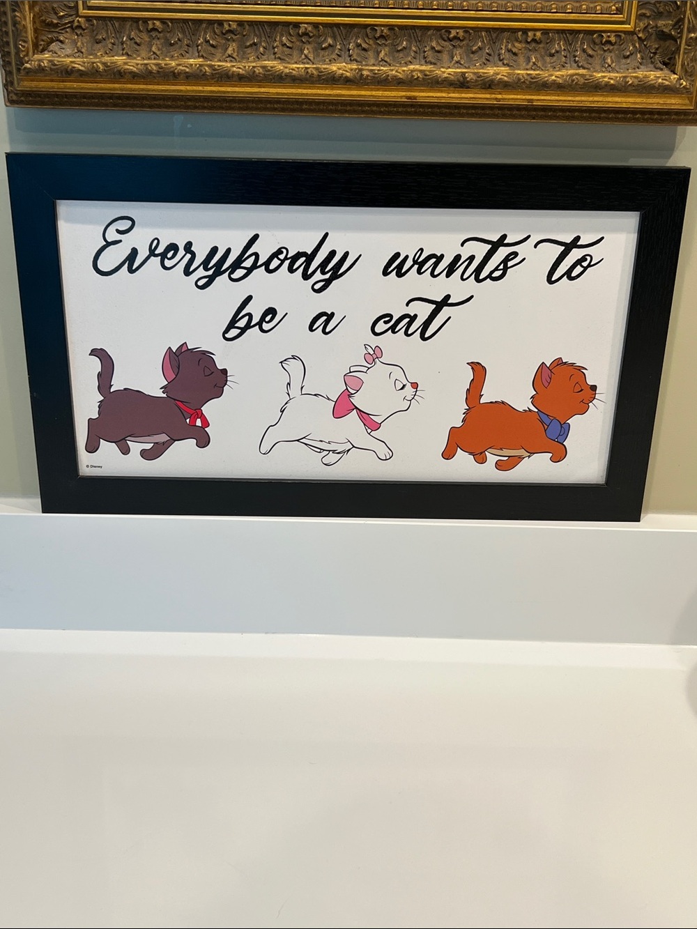 Everybody Wants to Be a Cat Framed Art Print - Black Frame Disney